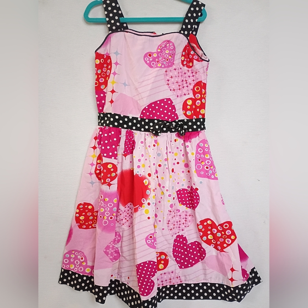 Sunny Fashion  Heart Patterned Kids Dress